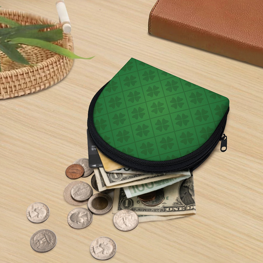 Shamrock St. Patrick's Day Pattern Print Coin Purse
