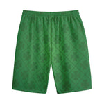 Shamrock St. Patrick's Day Pattern Print Cotton Shorts