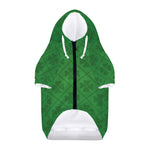 Shamrock St. Patrick's Day Pattern Print Dog Zip Up Hoodie