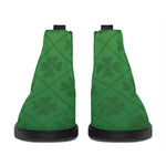 Shamrock St. Patrick's Day Pattern Print Flat Ankle Boots