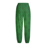 Shamrock St. Patrick's Day Pattern Print Fleece Lined Knit Pants