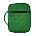 Shamrock St. Patrick's Day Pattern Print Front Pocket Bible Bag