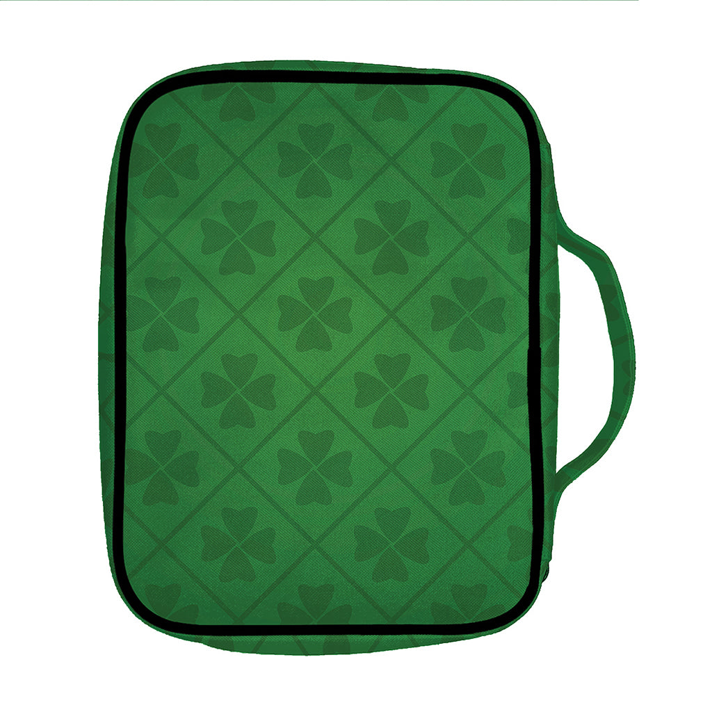 Shamrock St. Patrick's Day Pattern Print Front Pocket Bible Bag