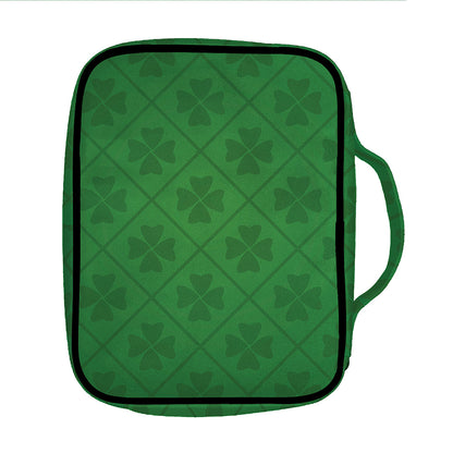 Shamrock St. Patrick's Day Pattern Print Front Pocket Bible Bag