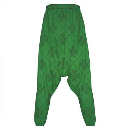 Shamrock St. Patrick's Day Pattern Print Hammer Pants