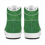 Shamrock St. Patrick's Day Pattern Print High Top Leather Sneakers