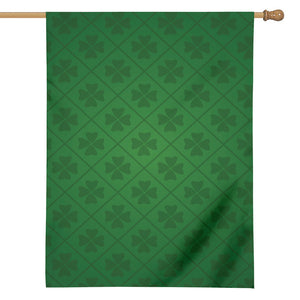 Shamrock St. Patrick's Day Pattern Print House Flag