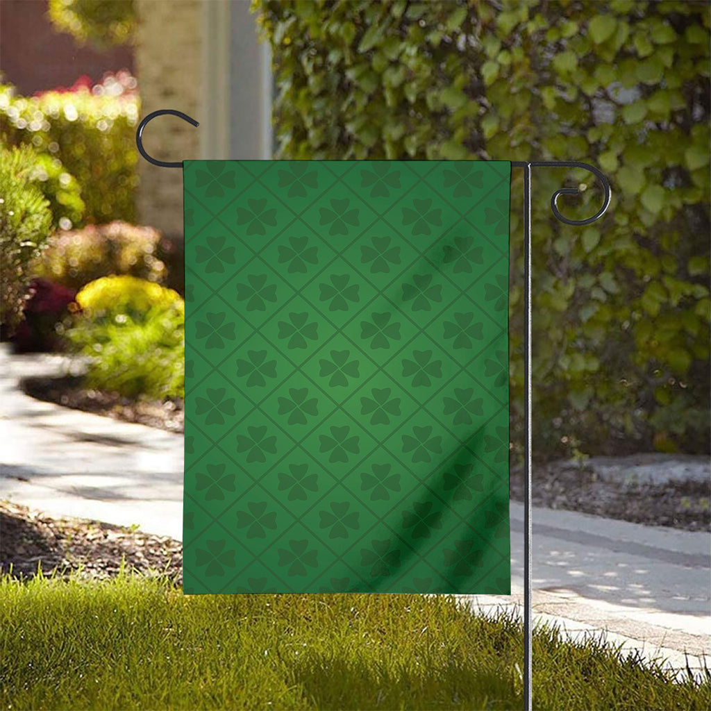 Shamrock St. Patrick's Day Pattern Print House Flag