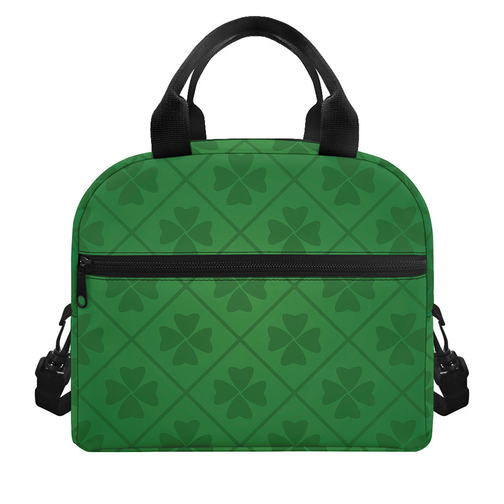 Shamrock St. Patrick's Day Pattern Print Insulated Lunch Bag