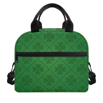 Shamrock St. Patrick's Day Pattern Print Insulated Lunch Bag