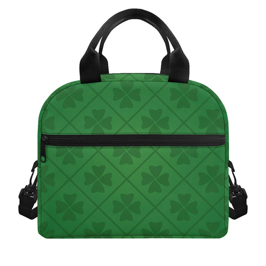 Shamrock St. Patrick's Day Pattern Print Insulated Lunch Bag