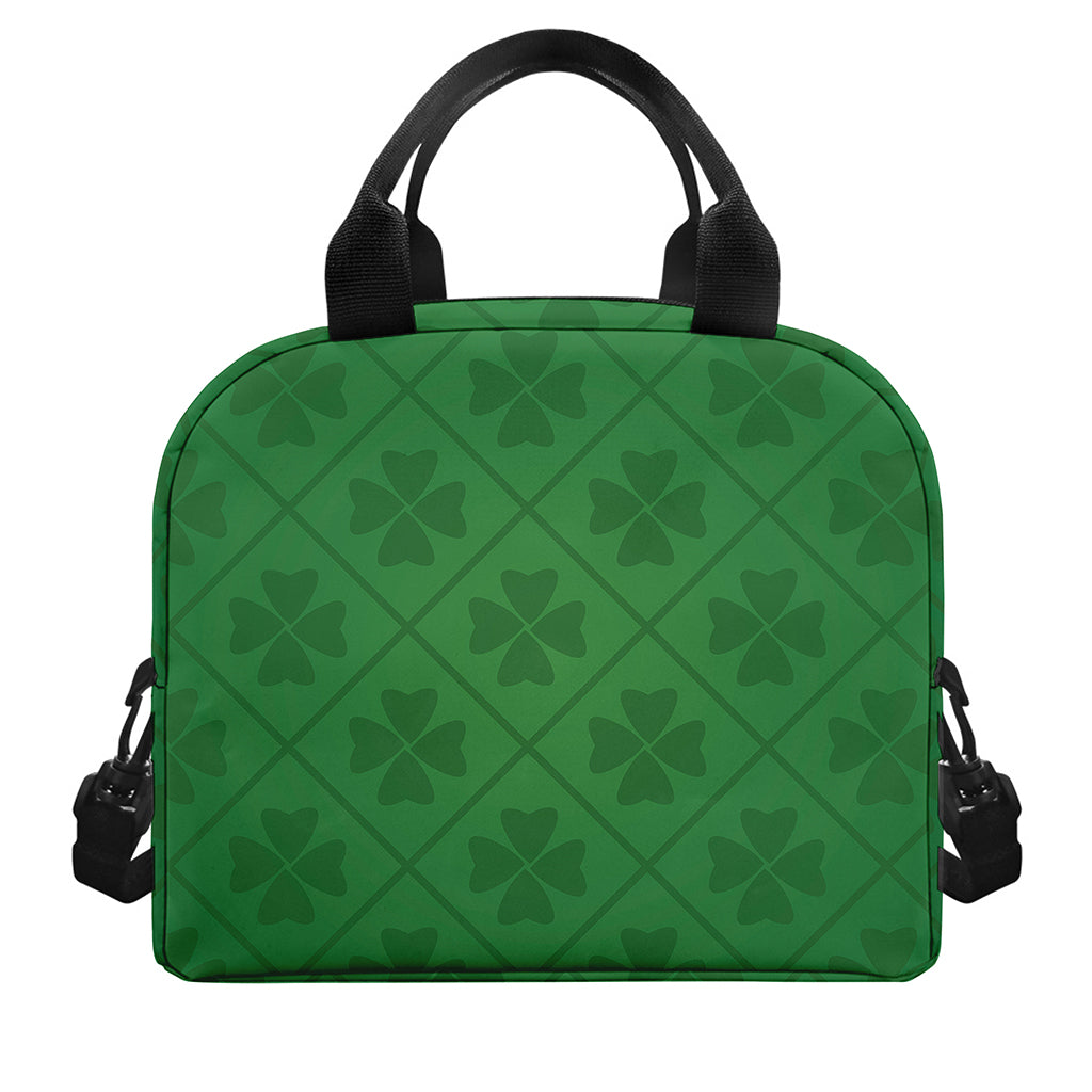 Shamrock St. Patrick's Day Pattern Print Insulated Lunch Bag