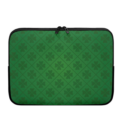 Shamrock St. Patrick's Day Pattern Print Laptop Sleeve