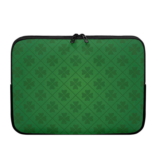Shamrock St. Patrick's Day Pattern Print Laptop Sleeve