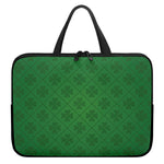 Shamrock St. Patrick's Day Pattern Print Laptop Sleeve With Handle