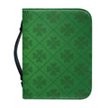 Shamrock St. Patrick's Day Pattern Print Leather Bible Cover