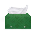 Shamrock St. Patrick's Day Pattern Print Leather Tissue Box Cover