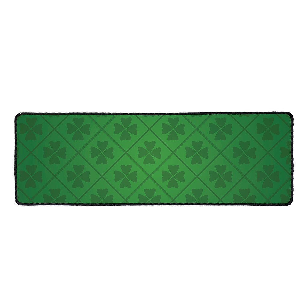 Shamrock St. Patrick's Day Pattern Print Long Kitchen Mat