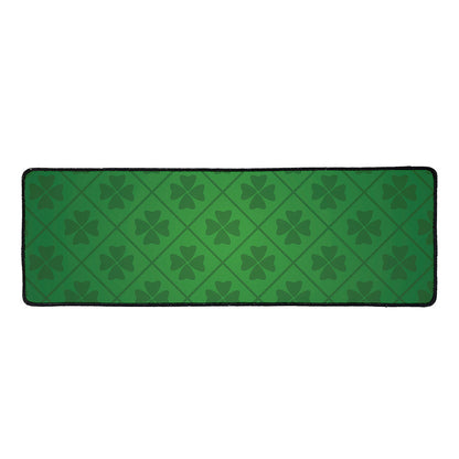 Shamrock St. Patrick's Day Pattern Print Long Kitchen Mat