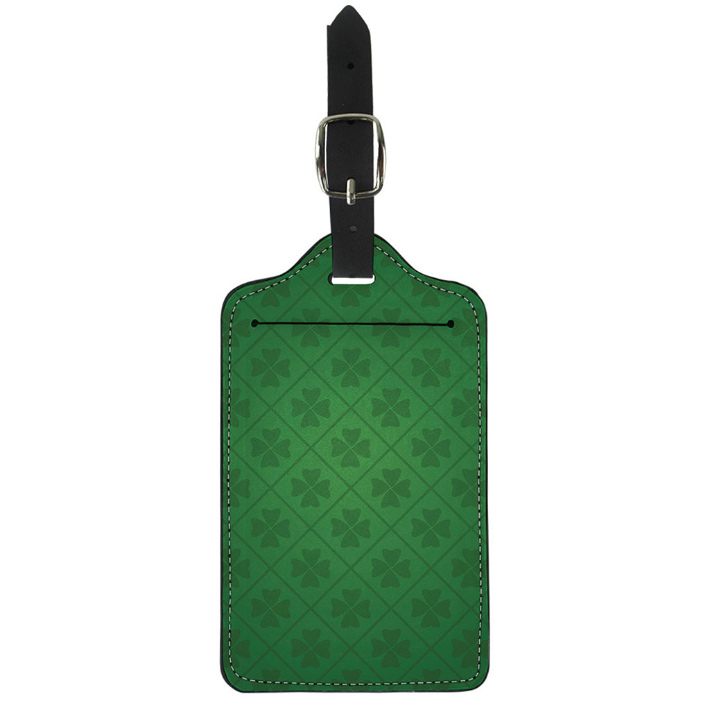 Shamrock St. Patrick's Day Pattern Print Luggage Tag