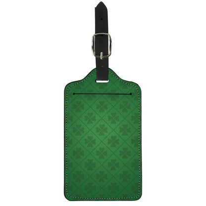 Shamrock St. Patrick's Day Pattern Print Luggage Tag