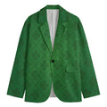 Shamrock St. Patrick's Day Pattern Print Men's Cotton Blazer