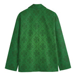 Shamrock St. Patrick's Day Pattern Print Men's Cotton Blazer