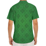 Shamrock St. Patrick's Day Pattern Print Men's Deep V-Neck Shirt