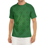 Shamrock St. Patrick's Day Pattern Print Men's Short Sleeve Rash Guard