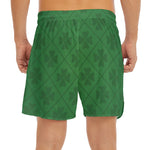 Shamrock St. Patrick's Day Pattern Print Men's Split Running Shorts