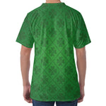 Shamrock St. Patrick's Day Pattern Print Men's Velvet T-Shirt