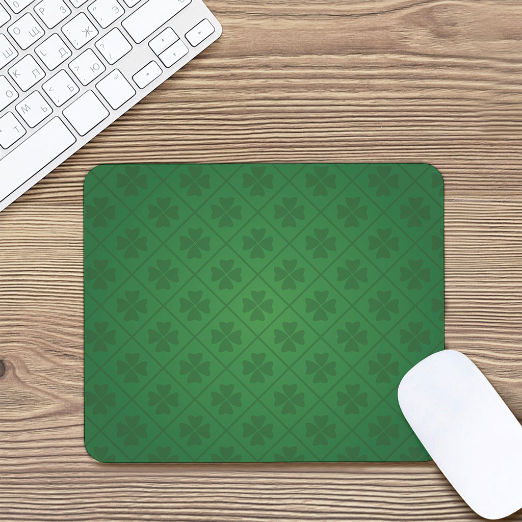 Shamrock St. Patrick's Day Pattern Print Mouse Pad