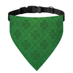 Shamrock St. Patrick's Day Pattern Print Over The Collar Dog Bandana