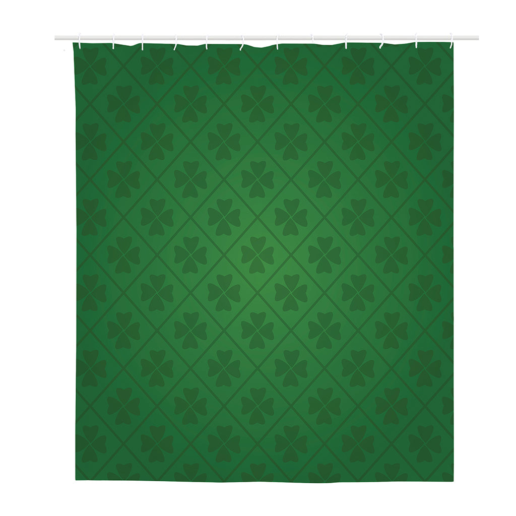 Shamrock St. Patrick's Day Pattern Print Polyester Shower Curtain