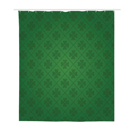 Shamrock St. Patrick's Day Pattern Print Polyester Shower Curtain