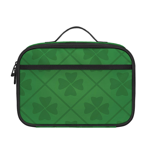 Shamrock St. Patrick's Day Pattern Print Portable Lunch Bag