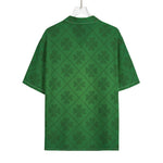 Shamrock St. Patrick's Day Pattern Print Rayon Hawaiian Shirt