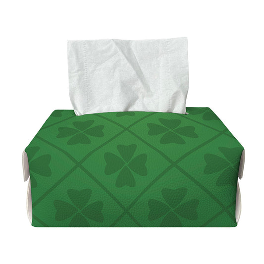 Shamrock St. Patrick's Day Pattern Print Rectangle Tissue Box Cover