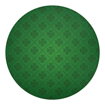 Shamrock St. Patrick's Day Pattern Print Round Blanket
