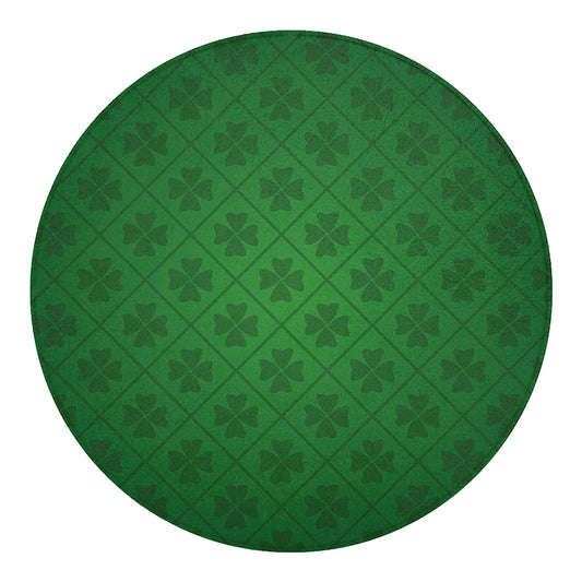 Shamrock St. Patrick's Day Pattern Print Round Blanket