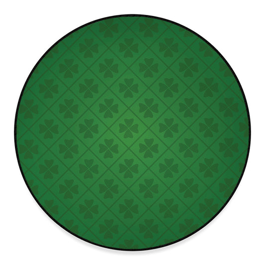 Shamrock St. Patrick's Day Pattern Print Round Floor Mat