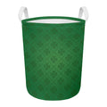 Shamrock St. Patrick's Day Pattern Print Round Laundry Basket