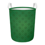 Shamrock St. Patrick's Day Pattern Print Round Laundry Basket