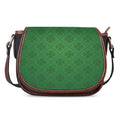 Shamrock St. Patrick's Day Pattern Print Saddle Bag