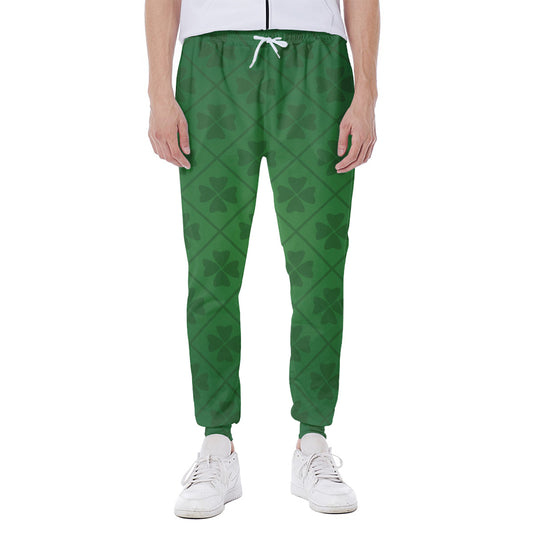 Shamrock St. Patrick's Day Pattern Print Scuba Joggers