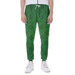 Shamrock St. Patrick's Day Pattern Print Scuba Joggers