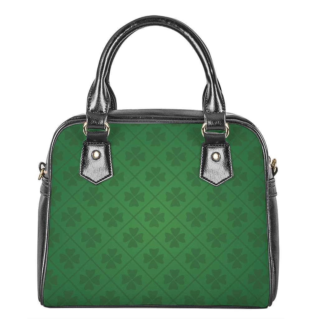 Shamrock St. Patrick's Day Pattern Print Shoulder Handbag