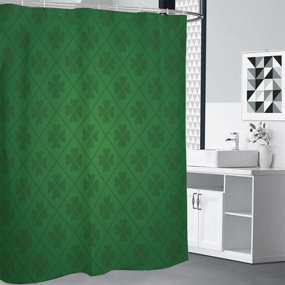 Shamrock St. Patrick's Day Pattern Print Shower Curtain