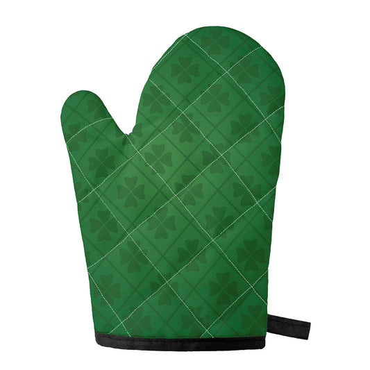 Shamrock St. Patrick's Day Pattern Print Single Oven Mitt