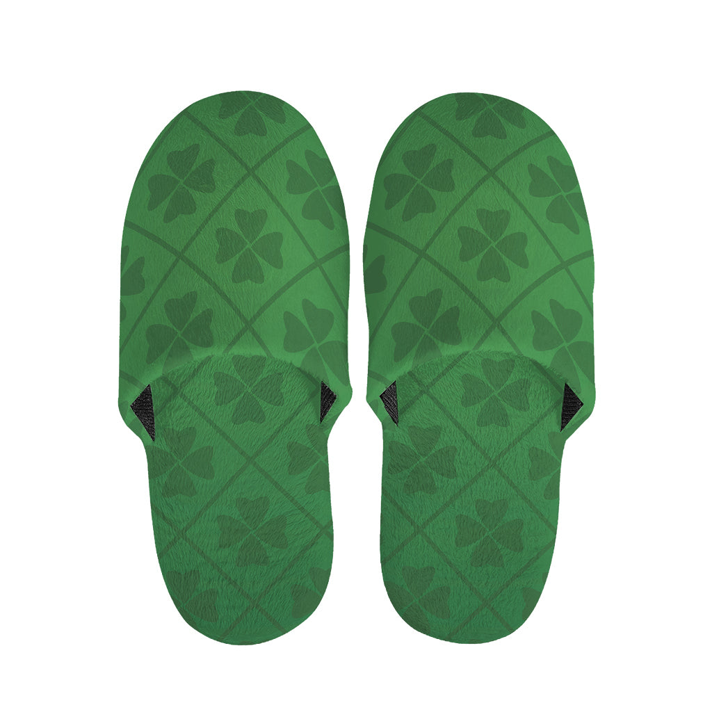 Shamrock St. Patrick's Day Pattern Print Slippers